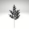 Black Glitter Bay Leaf Spray – 32" Artificial Leaf Stem-XS235302